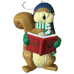 1993 DCI Ornament Caroler Squirrel 1995 Happy Holidays Figurine Christmas READ